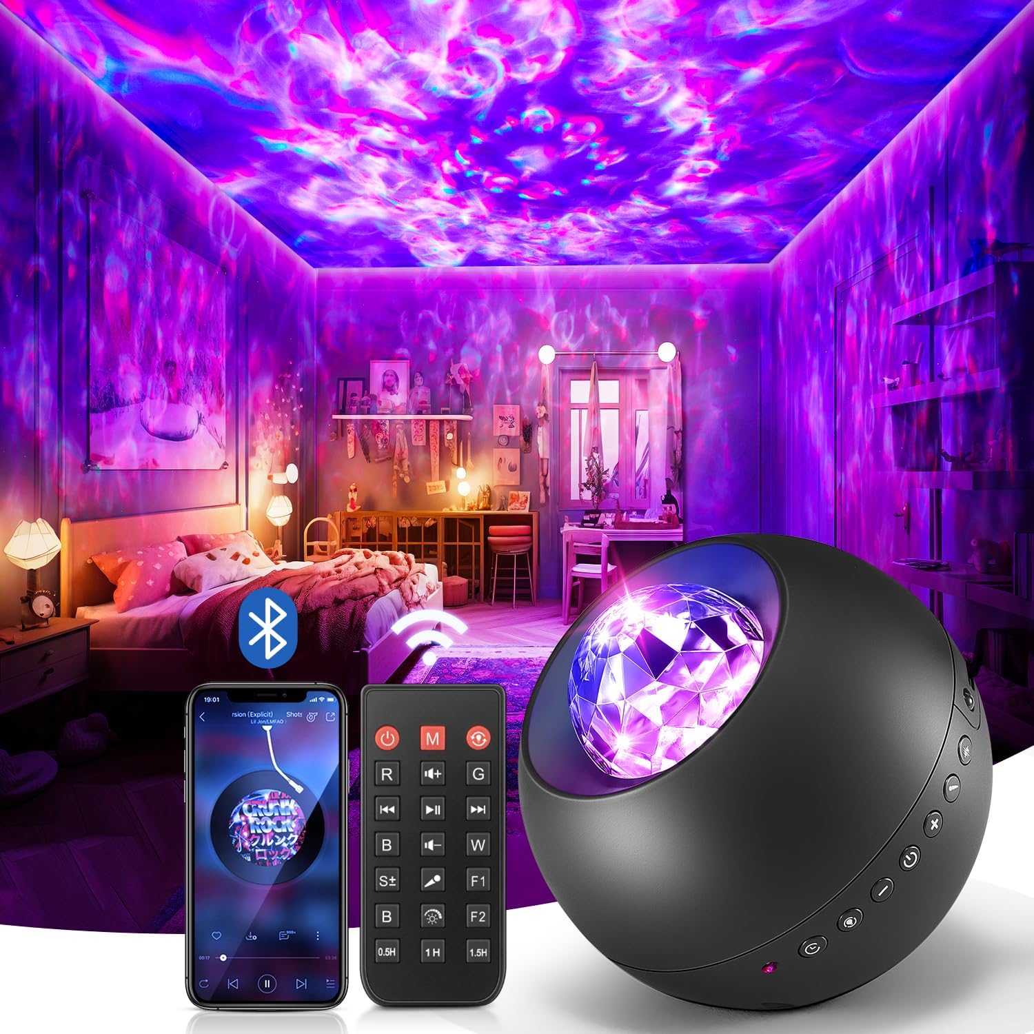 starlight aurora projector night light