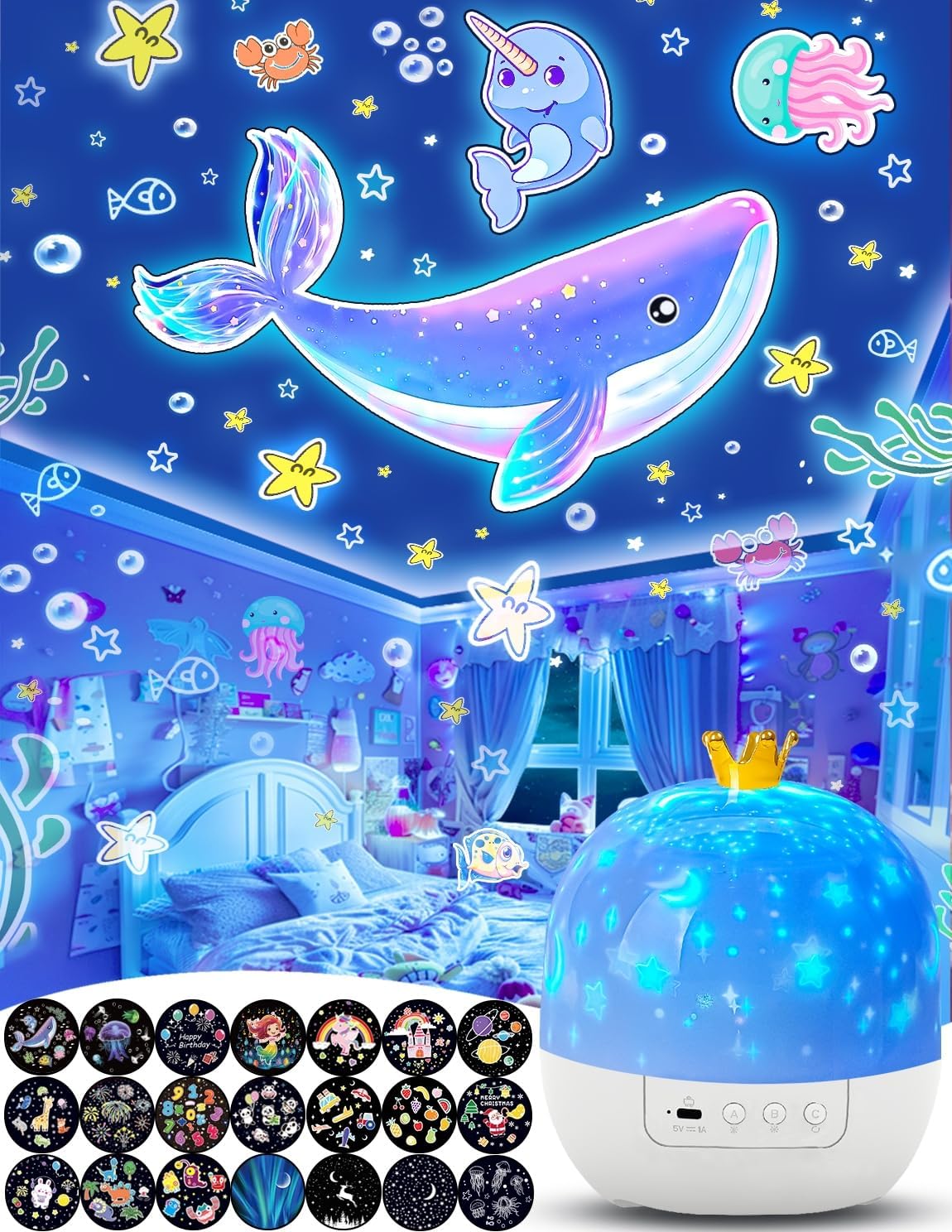 starlight aurora projector night light