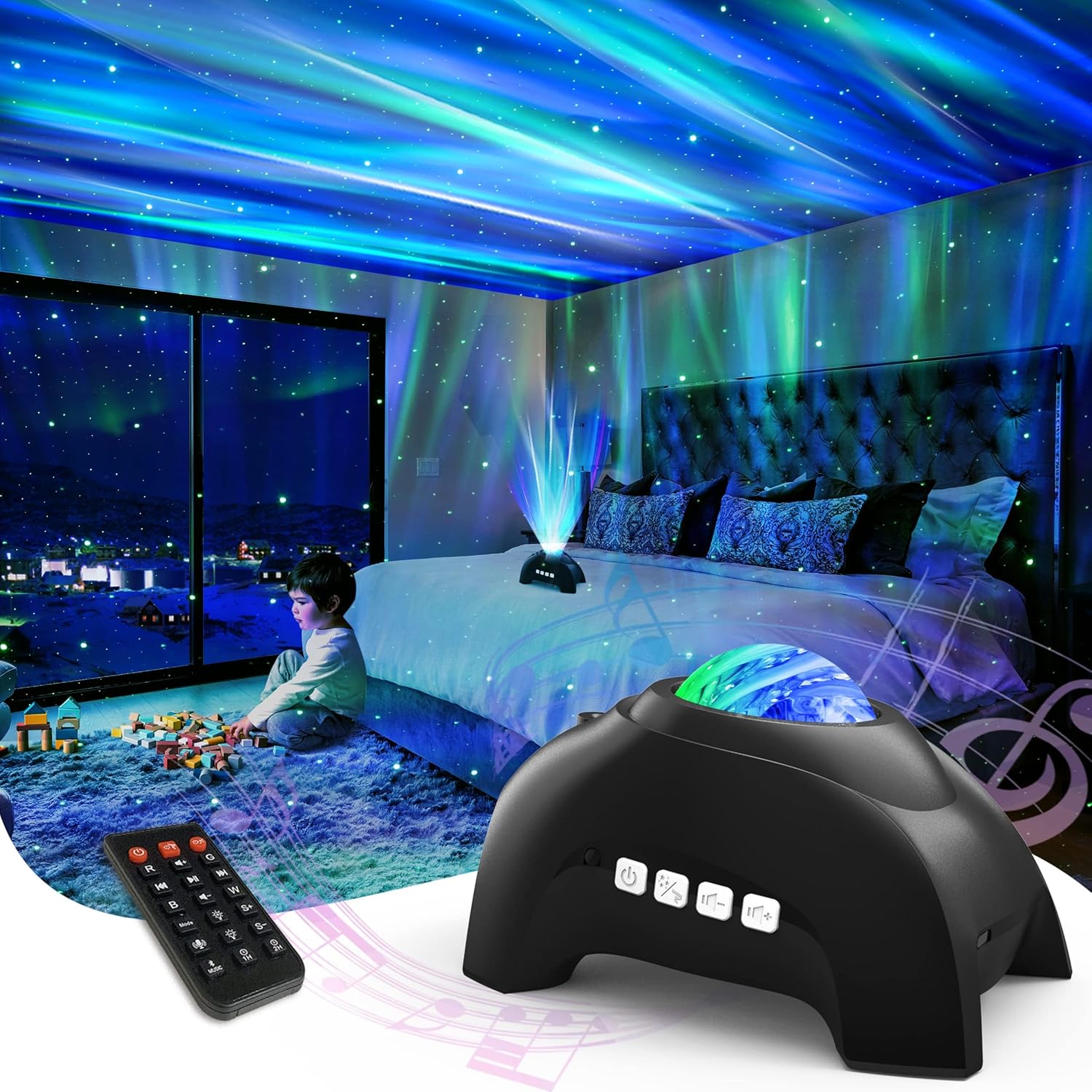 starlight aurora projector night light